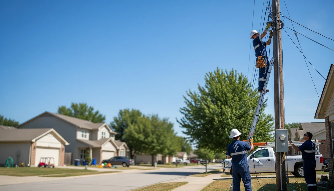 Residential electrician providing installation services in Bennett, IA